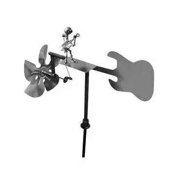 Ручная работа металлическая мельница-барабанщик, украшение сада в виде мельницы-барабанщика, музыкальные фигурки перкуссионистов, забавная скульптура на ветряной тяге One Size серебряный