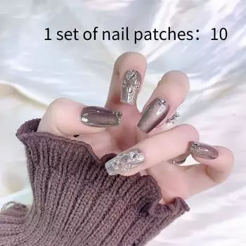 Ручная работа, накладные ногти, модный, повседневный, простой, изысканный, классический стиль ногтей, патч XS