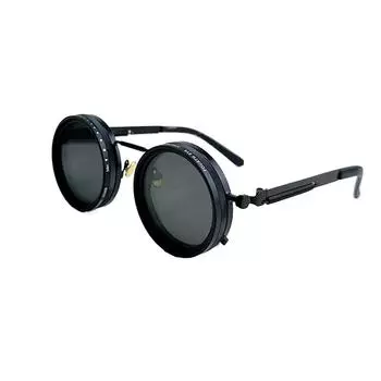 Ручная работа Nd9 Регулируемые Поляризованные Солнцезащитные Очки Роскошные Мужские Очки для Рыбалки с Фильтром Ретро Панк Круглые Солнцезащитные Очки с Затемнением