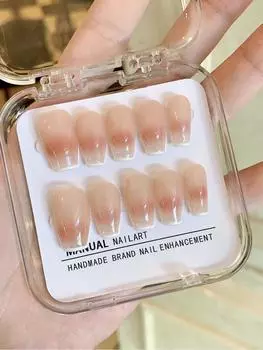 Ручная работа Носимый Ногтевой Мода Повседневный Простой Изысканный Классический Ногтевой Стиль Патч XS