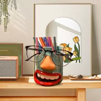 Ручная работа, оправа для очков из смолы, держатель для ручек, прочный настольный органайзер, стойка для хранения в форме мультфильма, подставка для карандашей, офисные принадлежности 1pc