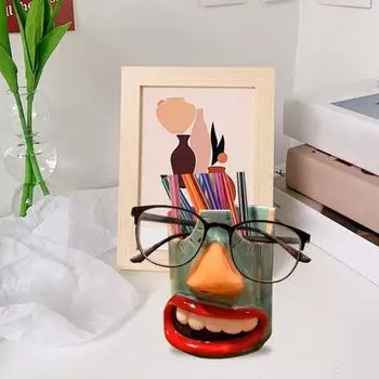 Ручная работа, оправа для очков из смолы, держатель для ручек, прочный настольный органайзер, стойка для хранения в форме мультфильма, подставка для карандашей, офисные принадлежности 1pc