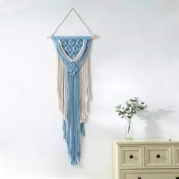 Ручная работа, плетеная макраме, настенное украшение в стиле бохо, декор для стен в стиле макраме, кисточка, богемный настенный декор для спальни, гостиной, ванной, детской комнаты розовый