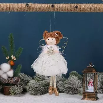Ручная работа плюшевый ангел кулон мультфильм рождественские ангелы украшения рождественские куклы украшения детский сад style 6