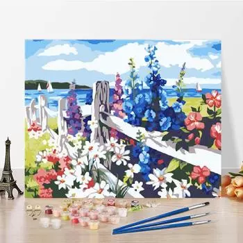 Ручная работа по номерам на холсте, картина по номерам, картина маслом, цифровая картина маслом, сделай сам, картина по номерам 40x50cm no frame
