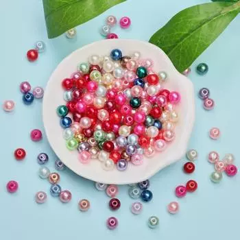 Ручная работа разделительные бусины акриловые круглые 6/8 мм DIY 200/100 шт./упак. для ожерелья, браслета, модные серьги, ювелирные изделия 6mm разноцветный