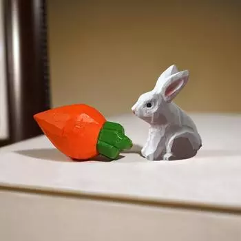 Ручная работа, резной кролик, креативные деревянные украшения, ремесло, книжная полка, кабинет, имитация, забавные подарки, мини-мультяшный милый настольный автомобильный декор