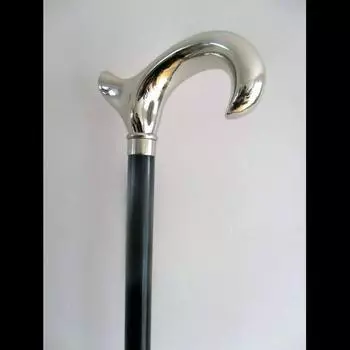 Ручная работа Серебро Хром Дерби Рабочая трость Винтажная деревянная ручная работа 36 Inch чёрный
