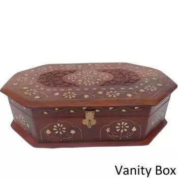 Ручная работа, ШИШАМ, ДЕРЕВО, ХОРОШО ВЫРЕЗАННЫЕ ЮВЕЛИРНЫЕ ИЗДЕЛИЯ, ШКАТУЛКА ДЛЯ НЕБЕСНОГО УКРАШЕНИЯ (коричневый)