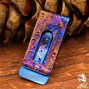 Ручная работа Starry Sky Limited Edition титановый сплав металлический кошелек кошелек для купюр мини-кошелек кредитная карта портативный кошелек подарок