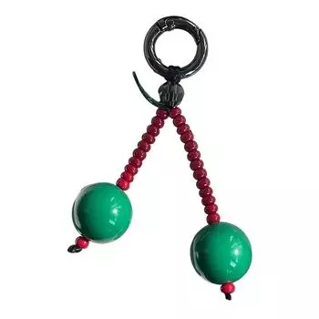 Ручная работа Вишня Разноцветная бусина Шарм Подвесное украшение Подходит для Добавляет нотку индивидуальности кошелькам, ключам и телефонам зелёный