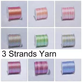 Ручная работа, веревка, новая золотая серебряная нить, плетение, нефритовая линия, изысканные нити, пряжа, многоцветная, 1 шт., веревка, бисерная нить, принадлежности для рукоделия 12 strands