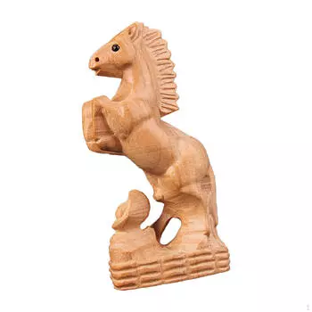 Ручная резная деревянная статуя лошади, поделки с животными, современные настольные аксессуары, настольная фигурка Style A