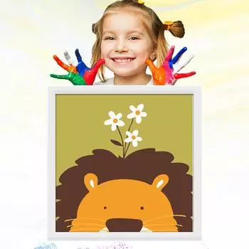 Ручная роспись 20x20 см, обучение рисованию детей, детский рисунок, хобби, развитие, картина маслом по номерам для детей 20x20cm no Frame