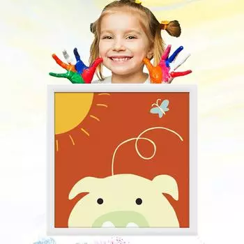 Ручная роспись 20x20 см, обучение рисованию для детей, хобби, развитие, картина маслом по номерам для детей, детский рисунок 20x20cm no Frame