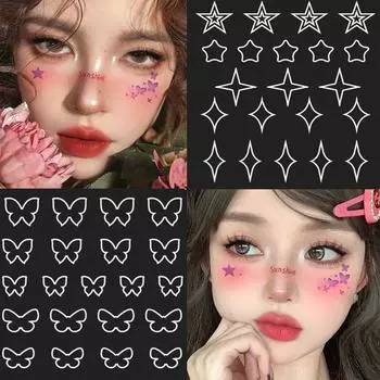 Ручная роспись боди-арт краски трафареты многоузорный DIY макияж инструменты живопись 17