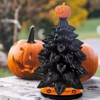 Ручная роспись черной столешницы Хэллоуин ДекорДерево, центральная часть с подсветкой One Size чёрный