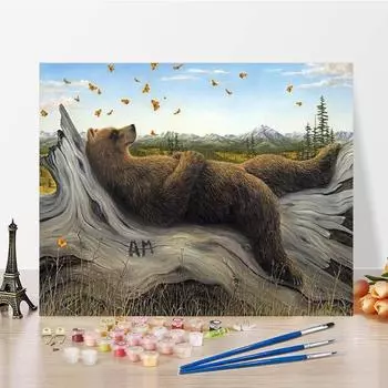 Ручная роспись чисел картина маслом холст DIY картина по номерам цифровая картина маслом украшение дома 40x50cm no frame