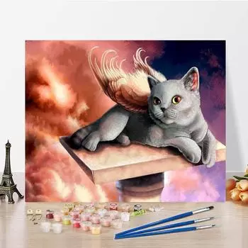 Ручная роспись цифр масляная живопись своими руками живопись по номерам холст цифровая масляная живопись украшение дома 40x50cm no frame