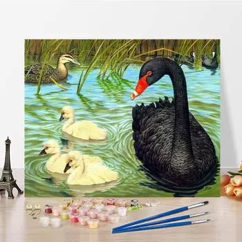 Ручная роспись цифр масляная живопись украшение дома холст цифровая масляная живопись своими руками живопись по номерам 40x50cm no frame