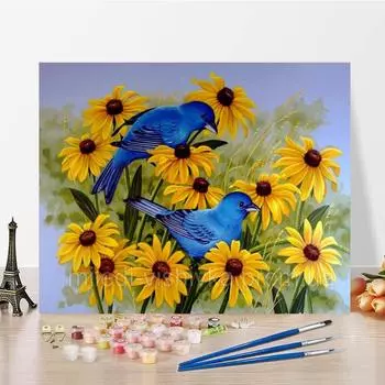 Ручная роспись, цифровая картина маслом, цифры, картина маслом, холст, сделай сам, картина по номерам, украшение для дома 40x50cm no frame