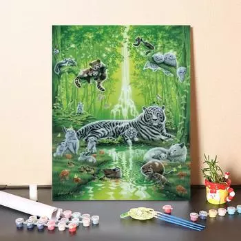 Ручная роспись, цифровая картина маслом, цифры, картина маслом, холст, украшение дома, сделай сам, картина по номерам 40x50cm no frame