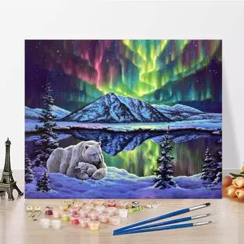 Ручная роспись, цифровая картина маслом, цифры, картина маслом, сделай сам, картина по номерам, холст, украшение для дома 40x50cm no frame