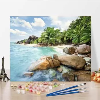 Ручная роспись, цифровая картина маслом, холст, сделай сам, картина по номерам, украшение дома, цифры, картина маслом 40x50cm no frame