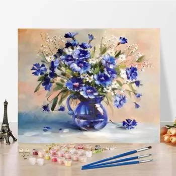 Ручная роспись, цифровая картина маслом, сделай сам, картина по номерам, картина маслом, холст, украшение для дома 40x50cm no frame