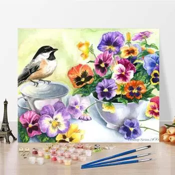 Ручная роспись, цифровая картина маслом, сделай сам, картина по номерам, украшение для дома, холст, цифры, картина маслом 40x50cm no frame