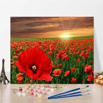 Ручная роспись, цифровая картина маслом, украшение дома, сделай сам, картина по номерам, холст, цифры, картина маслом 40x50cm no frame