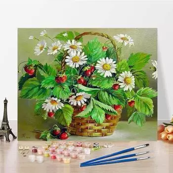 Ручная роспись, цифровая картина маслом, украшение дома, цифры, картина маслом, холст, сделай сам, картина по номерам 40x50cm no frame