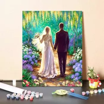 Ручная роспись декомпрессии холст картины украшения дома DIY цифровая картина маслом картина по номерам 40x50cm no frame