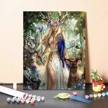 Ручная роспись декомпрессии украшения дома картина по номерам холст картина DIY цифровая картина маслом 40x50cm no frame