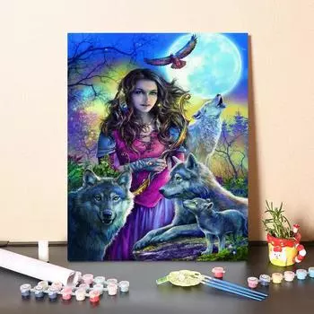 Ручная роспись декомпрессионная картина для дома, украшение на холсте, сделай сам, цифровая живопись маслом, живопись по номерам 40x50cm no frame