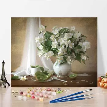 Ручная роспись декомпрессионной живописи по номерам DIY цифровая картина маслом украшение дома холст живопись 40x50cm no frame