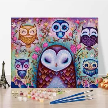 Ручная роспись Декомпрессия DIY Цифровая картина масло Картина по номерам Главная украшение холст живописи 40x50cm no frame