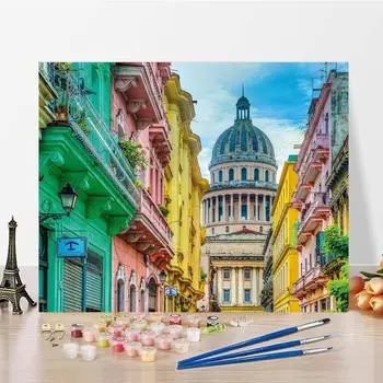 Ручная роспись DIY цифровая картина маслом картина по номерам холст картина декомпрессия украшение дома 40x50cm no frame