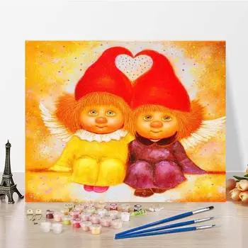 Ручная роспись DIY цифровая картина маслом украшение дома декомпрессия холст живопись по номерам 40x50cm no frame