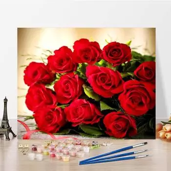 Ручная роспись DIY Цифровая картина маслом Украшение дома Холст Картина Картина по номерам Декомпрессия 40x50cm no frame