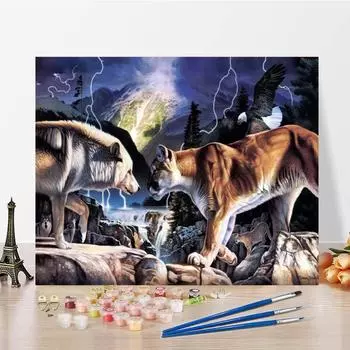 Ручная роспись DIY Картина по номерам Цифровая картина маслом Цифры Картина маслом Украшение дома Холст 40x50cm no frame