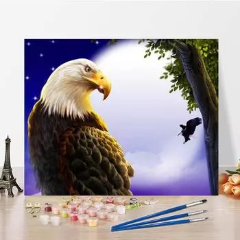 Ручная роспись DIY Живопись по номерам Цифровая живопись маслом Цифры Картина маслом на холсте Украшение дома 40x50cm no frame