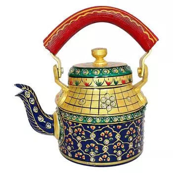 Ручная роспись дизайнерского чайника для чая/кофе (Разноцветный, 8,5x5,5x8,5 дюймов.) 8 x 5 x 8 in