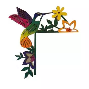 Ручная роспись дверной уголок украшения колибри цветок листья морская звезда силуэт дверная рама знак входная дверь топпер няня настенный художественный орнамент A