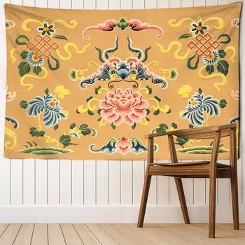 Ручная роспись гобелен с драконом настенный загадочный китайский стиль фреска психоделическое искусство декор для спальни и гостиной 95x70cm