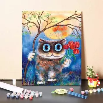Ручная роспись холст DIY картина по номерам цифровая картина маслом украшения дома цифры картина маслом 40x50cm no frame