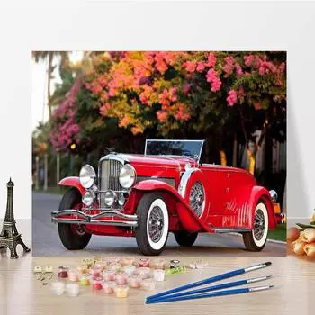 Ручная роспись на холсте Цифровая живопись маслом Домашнее украшение DIY Живопись по номерам Живопись маслом по номерам 40x50cm no frame