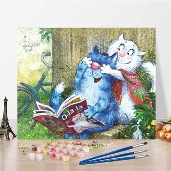 Ручная роспись на холсте, украшение дома, цифровая картина маслом, цифры, картина маслом, сделай сам, картина по номерам 40x50cm no frame