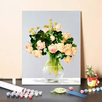 Ручная роспись на холсте, украшение дома, картина по номерам, сделай сам, цифровая картина маслом, декомпрессия 40x50cm no frame