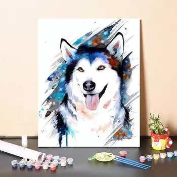 Ручная роспись по номерам Холст Картина Декомпрессия DIY Цифровая картина маслом Украшение дома 40x50cm no frame